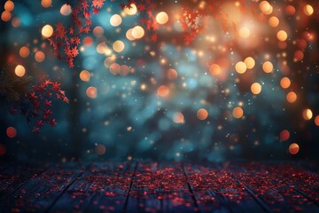 American flag and bokeh background with copy space for 4 july independence day and other celebration