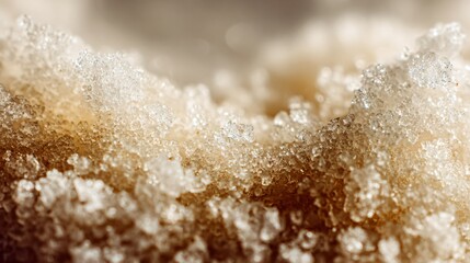 Naklejka na ściany i meble One grain of sea salt magnified, neutral surface, minimalist macro abstraction