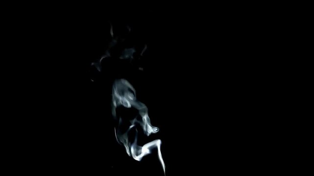 Smoke Effect on Black Screen for Cinematic VFX and Dark Atmospheric Visuals
