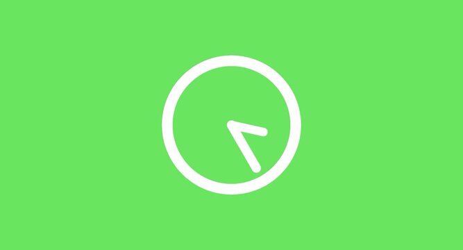 Clock Animation Green Screen for Time Countdown and VFX Overlay
