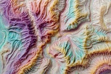 Abstract Colorful Terrain: A captivating abstract view of a terrain painted with mesmerizing colors, showcasing unique textures and forms that evoke wonder and intrigue. 