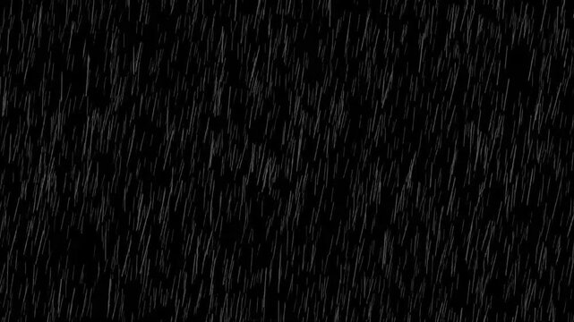 Rainfall Animation on Black Screen for Cinematic and Moody Visuals
