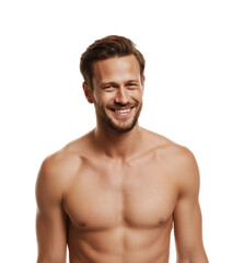 Fototapeta premium Smiling young man portrait confidence and happiness, isolated on transparent background, png