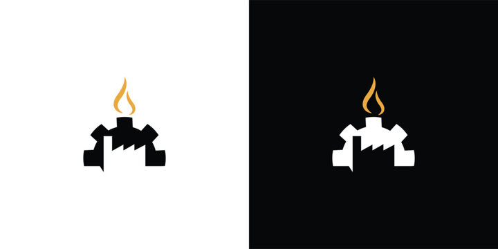 Factory Icon Logo Design for Industrial, Manufacturing, and Engineering Brands