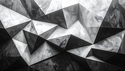Modern geometric marble pattern in black and white
