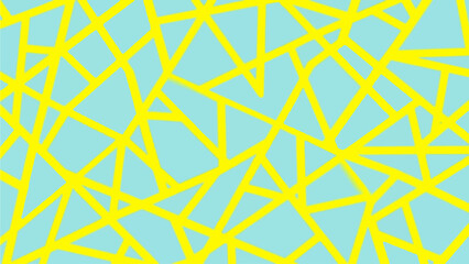 Vibrant yellow lines intersect on light blue background work surface