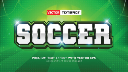 Soccer and Football Editable Text Effect © D vector