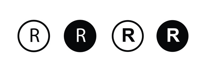Registered trademark icon vector, Symbol, logo illustrations