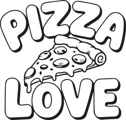 Pizza love vector image