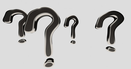 Naklejka premium 3d question marks