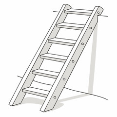 Wooden ladder illustration © Aaaa