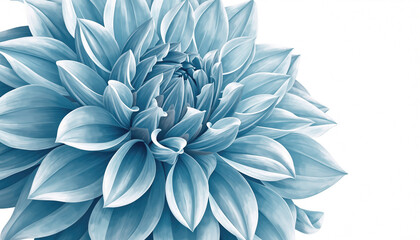 Stunning blue dahlia flower close-up with delicate petals