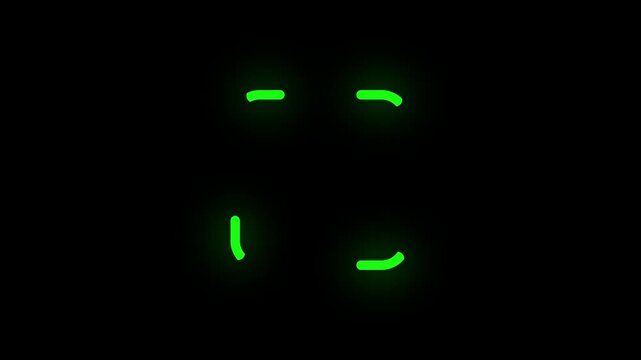 Face ID Success Animation - Biometric Recognition Approved and Access Granted (4K Black Background)