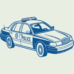 Police car illustration