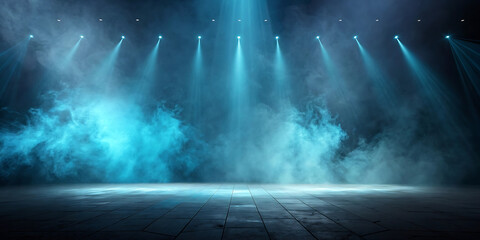 blue smoke background, cinematic haze and glowing light beams in dark, stage, fog, mist, glow, beam, light, spotlight, spot, beam, ray, backlight, studio, scene, background, overlay, isolated, effect.