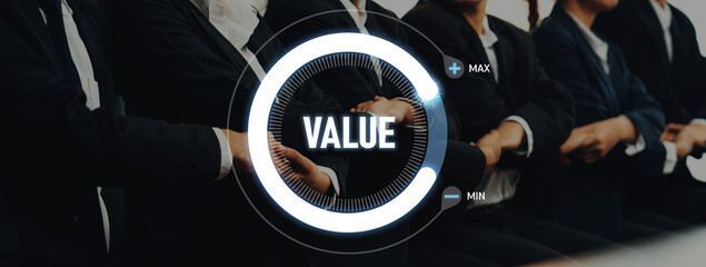 Team members collaborate in a professional environment, representing values and goals. The image captures the essence of teamwork and organizational progress. Trope