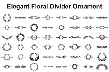 Obraz premium Elegant Floral Divider Ornament