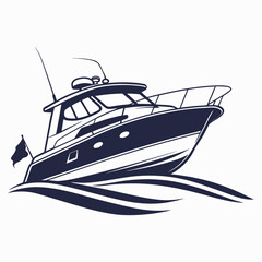 Naklejka premium Elegant motor yacht