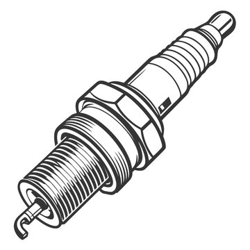 Illustrated spark plug