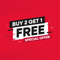 Buy 2 Get 1 Free Special Offer Banner