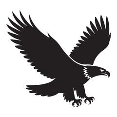 Obraz premium Majestic eagle in flight with outstretched wings and sharp talons