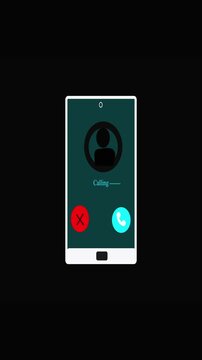 Smartphone Screen Showing Calling Interface with Contact Icon and Call Buttons phone call vertical video. Calling screen concept on smartphone with contact and call controls vertical video.