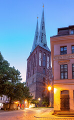 Obraz premium St Nicholas Church in Berlin Germany vertical view