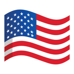 Fototapeta premium American waving flag on a pole for memorial day style
