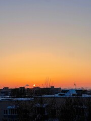 Fototapeta premium sunset over the city