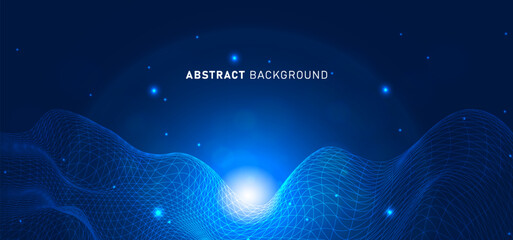 Digital technology speed connect blue green background, cyber nano information, abstract communication, innovation future tech data, internet network connection, Ai big data, line dot illustration 3d