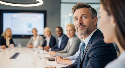 Business team applauding during a meeting in a modern office setting with city view background corporate environment teamwork