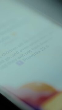 Proverbs 22:6 verse from the Holy Bible displayed on screen