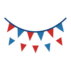 Obraz premium Bunting garland banner for memorial day style 