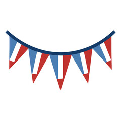 Fototapeta premium Bunting garland banner for memorial day style 