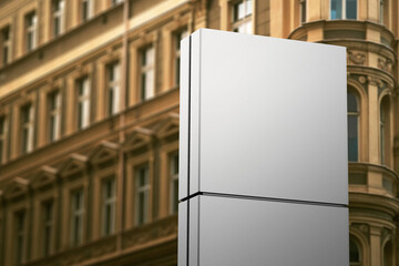 3D pylon sign png mockup, transparent design