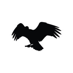 Vulture silhouette icon vector flat design.