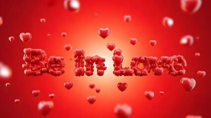 Obraz premium Be in love on valentine's day with hearts and love