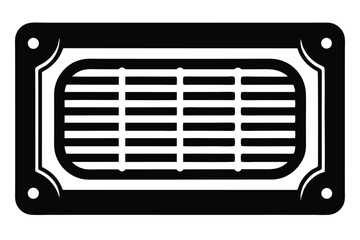 Fototapeta premium air vent grille line art silhouette vector illustration