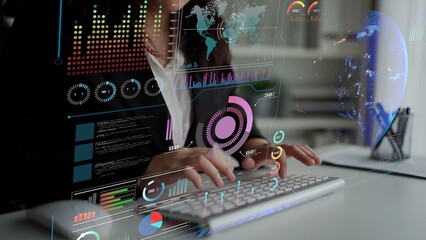 High-tech global network connection interface showing worldwide digital communication, data exchange, and internet connectivity. Global connection, data interaction, and worldwide communication. Thunk