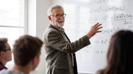 Experienced teacher explaining complex math concepts to students