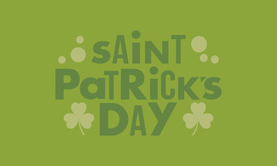 Fototapeta premium Happy Saint Patricks Day. Traditional irish holiday. Celebrate annual in March 17. Clover and shamrock leaves. Green and orange party design. Ireland color. Poster, card, banner and background. Vector