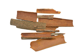 Broken cinnamon sticks isolated on transparent background png. Food, Cooking design elements. PNG