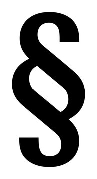 Section Symbol - Minimalist Black Silhouette Vector