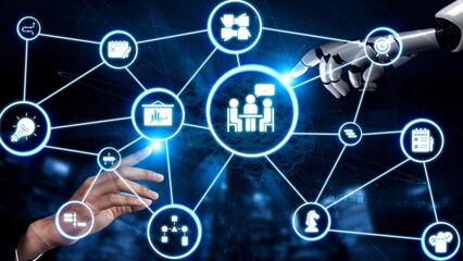 Project planning icons showing business management, teamwork, scheduling, strategic planning, project development, organization, and goal setting with modern workflow and process management. Funnel