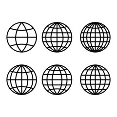 Globe Icon Set Vector Design.