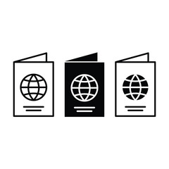 Passport Icon Set Vector Design.