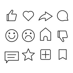 Social Media Icon Set Vector Design.
