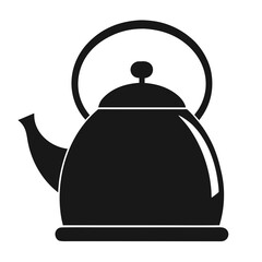 Obraz premium Title: Black and white of a teapot with a spout and handle kettle