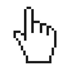 PNG Pixelated hand cursor icon