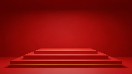 Minimalist red staircase